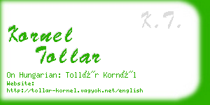 kornel tollar business card